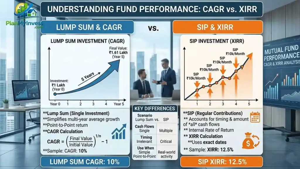 CAGR vs XIRR in Mutual Funds & SIPs